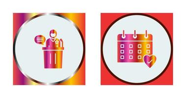 Debate and Calendar Icon vector