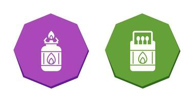 Camping Gas and Matches Icon vector