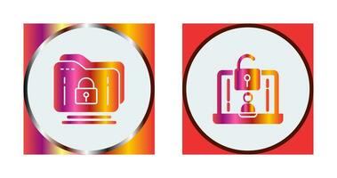 Folder and Access Icon vector