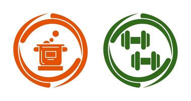 Cooking and Exercise Icon vector