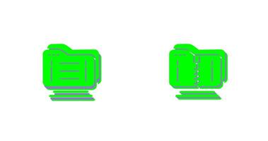 Folder and Compressed Icon vector