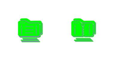 Folder and Compressed Icon vector