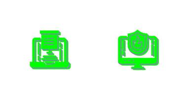 Presentation and Firewall Icon vector