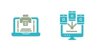Print and Computer  Icon vector