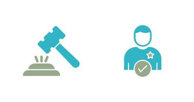 Gavel and Candidate Icon vector