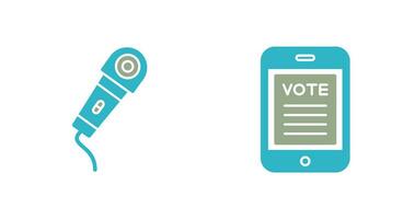 Microphone and Vote Icon vector