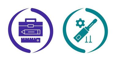Geometry and Gear Icon vector