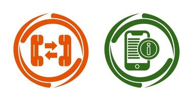 phone call and smartphone Icon vector