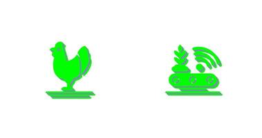 Poultry and Conveyor Icon vector