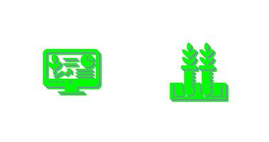 Computer and Test Icon vector