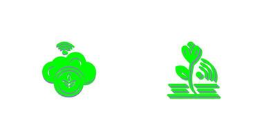 Signal and Flowers Icon vector