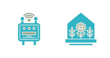 Chip and User Farm House Icon vector