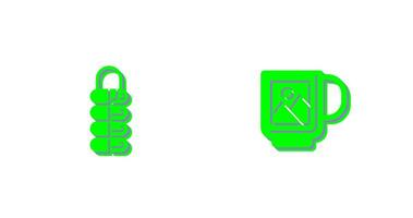 Sleeping Bag and Mug Icon vector