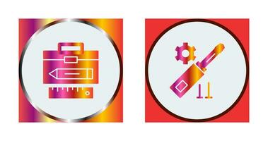 Geometry and Gear Icon vector