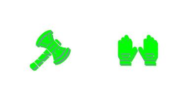 Axe and Glove Icon vector