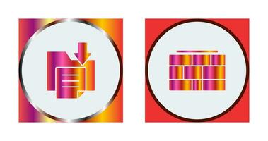 File Storage and Brick wall Icon vector