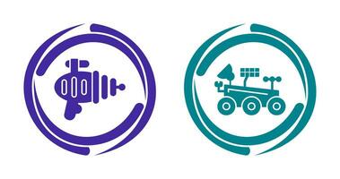 laser gun mars rover Icon vector