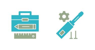 Geometry and Gear Icon vector