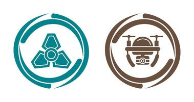 lander and camera drone Icon vector