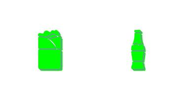 Kebab and Soda Icon vector