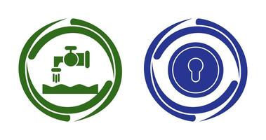 Water House and Key Hole Icon vector