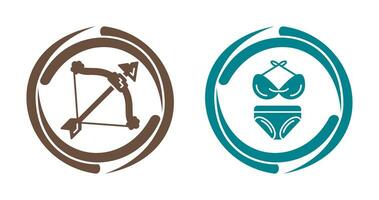 Crossbow and Bikini Icon vector