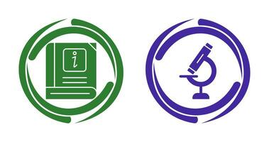 Information and Microscope Icon vector