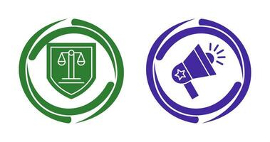 Shield and Loudspeaker Icon vector