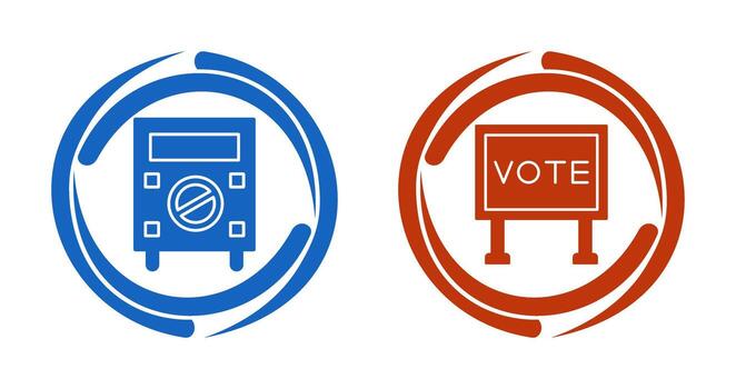 Protester and Billboard Icon vector