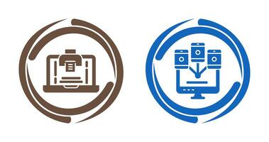 Print and Computer  Icon vector
