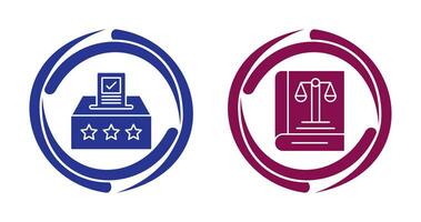 Ballot and Book Icon vector