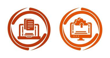 Document and Upload Icon vector
