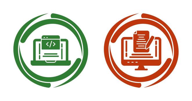 Coding and Note Icon vector