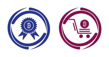 Reward and Pushcart Icon vector