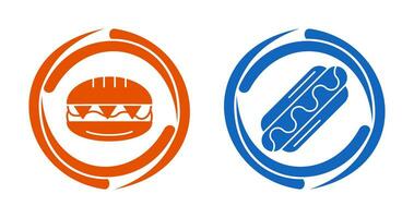 Sandwich and Hotdog Icon vector