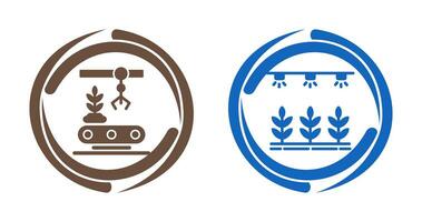 Conveyor and Irrigation  Icon vector