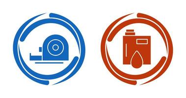 Measuring Tape and Petroleum Icon vector