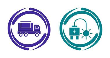 Cargo Truck and Plug Icon vector