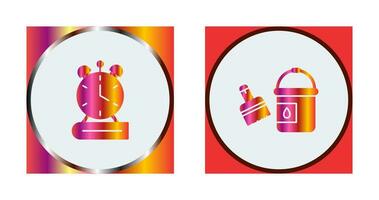 Paint Brush and Alarm Clock Icon vector