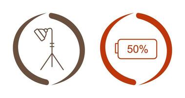 light stand and half battery Icon vector