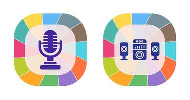 Microphone and Sound System Icon vector