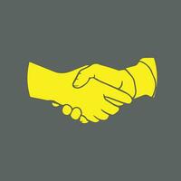 an illustrator's firm handshake vector