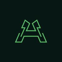 line letter A logo vector