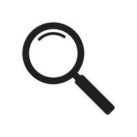 Magnifying glass icon, vector magnifier or loupe sign. Search icon.