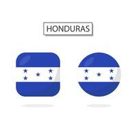 Flag of Honduras 2 Shapes icon 3D cartoon style. vector