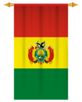 Bolivien Flagge Vertikale Wimpel isoliert png
