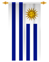 Uruguay vlag verticaal wimpel geïsoleerd png