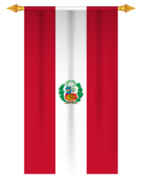 Perú bandera vertical banderín aislado png