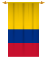 Colombia bandera vertical banderín aislado png