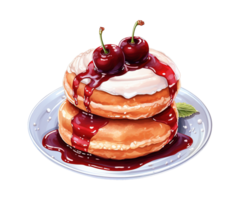 sufganiyot cake ai generative png
